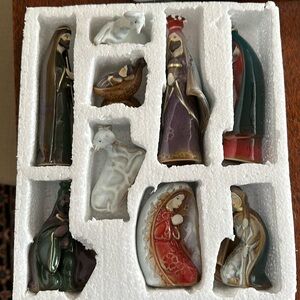 Ceramic nativity set